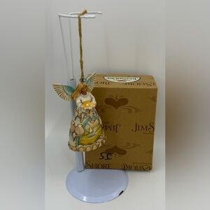 Jim Shore 2009 Heartwood Creek Enesco 4014459 Angel Ornament w Seashells Pearl